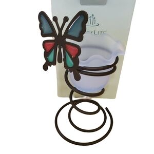 NIB Spiral Butterfly votive Candle Holder P7492
